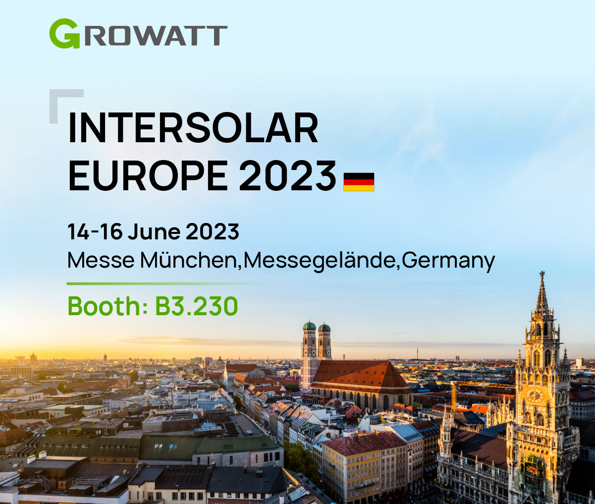 Growatt To Present Comprehensive Product Portfolio and Innovations at Intersolar Europe 2023
